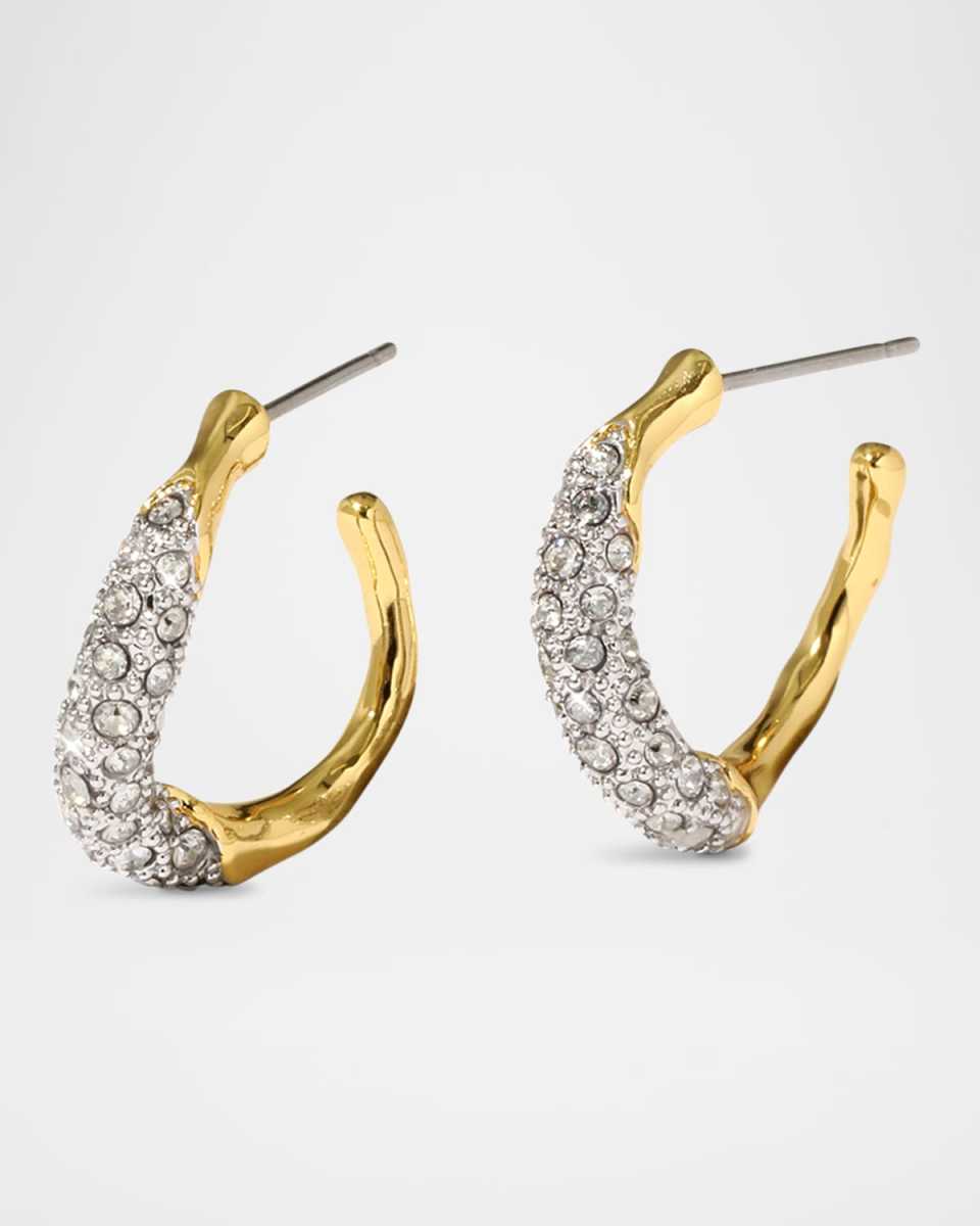 Solanales Crystal Twist Mini Hoop Earrings